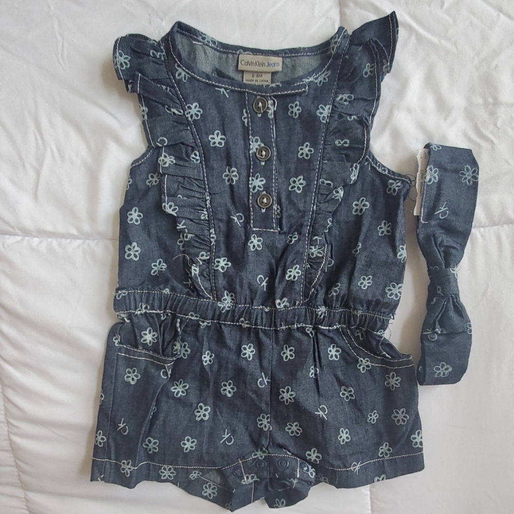 NWT Calvin Klein romper for baby girl